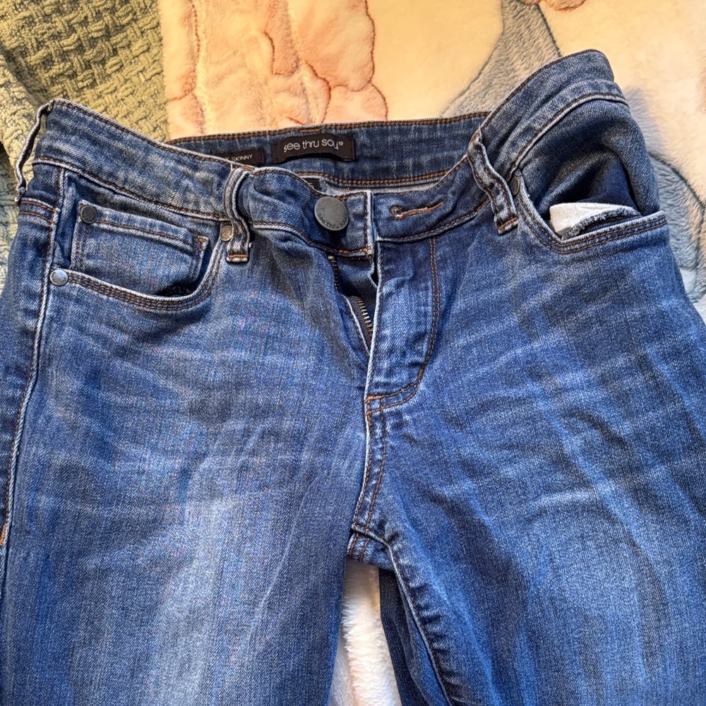 See Thru Soul Dark Blue Women's Skinny Jeans